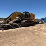 Heavy equipment transport scene